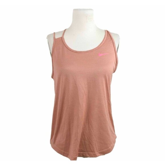 Nike Tops - Nike Runway Tank Peach Beige Strappy Sleeveless Running Athleisure Gym Sz S
